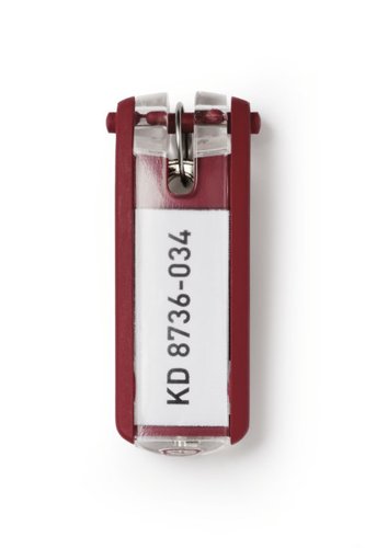 DURABLE - Llaveros Key Clip Pack 6ud Rojo 174761 (Ref.1957-03)