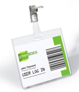 DURABLE - Portanombres Transparente Con clip giratorio (Ref.8003-19)