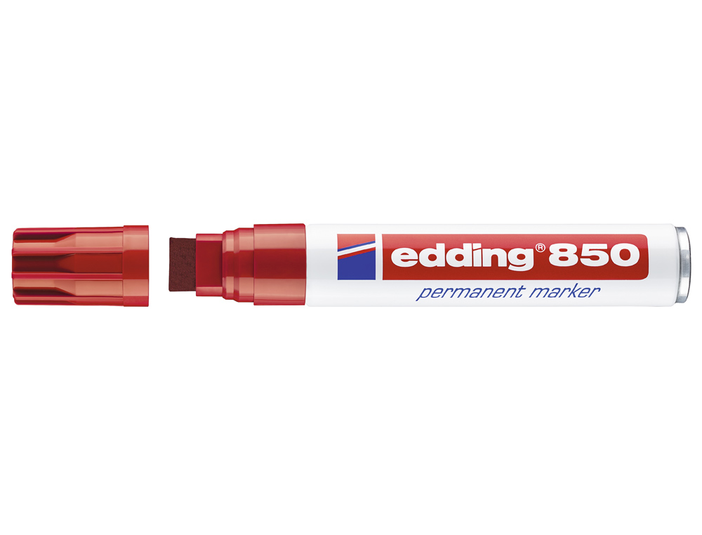 EDDING - 850 MARCADOR PERMANENTE PUNTA BISELADA TRAZO 5 - 16 MM ROJO (Ref.850-02)