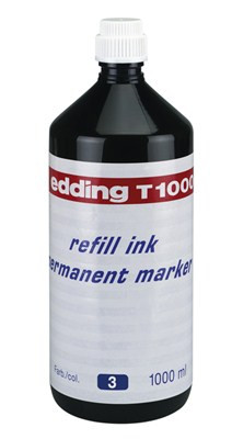 EDDING - Frasco de Tinta T-1000 azul 1000 ml (Ref.T1000-03)