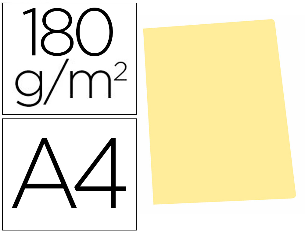 ELBA - Subcarpeta A4 Amarillo pastel 180 G (Ref.400040508)