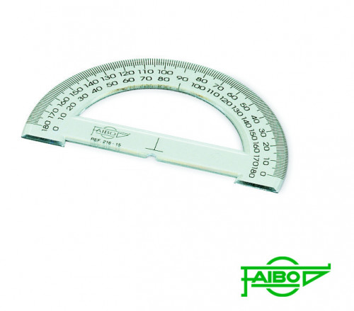 FAIBO - Semicirculos Serie escolar Transparente 15cm (Ref.216)