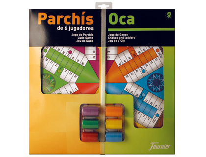 FOURNIER - PARCHIS CON OCA TABLERO GRANDE 6 JUGADORES 41X40X4,7 (Ref.29468)