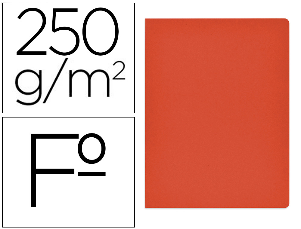 GIO - Subcarpeta cartulina simple intenso folio rojo 250g/m2 (Ref. 400040654)