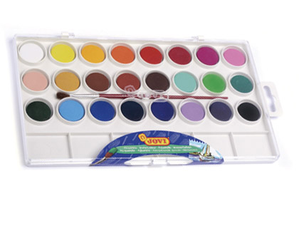 JOVI - Estuche Acuarelas Colores surtidos 24 ud 22 mm (Ref.800/24)