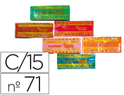 JOVI - Plastilina Caja 15 ud 15 colores surtidos (Ref.71S)