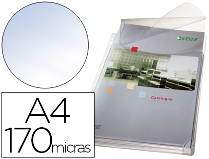 LEITZ - Fundas 5 ud Con solapa Multitaladro (Ref.47573003)