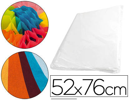 LIDERPAPEL - PAPEL SEDA 52X76 CM 18 GR BLANCO -PAQUETE DE 500 HOJAS (Ref.SE27)