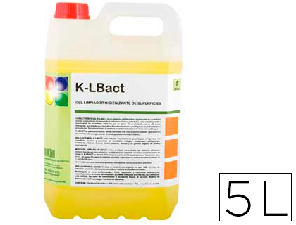 LIMPIADOR HIGIENIZANTE DESODORIZANTE GARRAFA 5 LITROS (Ref.K-LBACT)