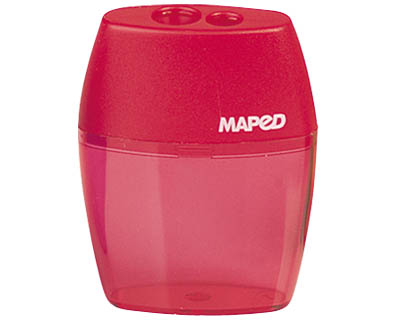 MAPED - Sacapuntas/Afilalapices Shaker Doble Azul, fucsia o turquesa Nivel llenado visible Plastico (Ref.534755)