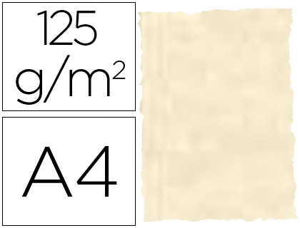MICHEL - PAPEL PERGAMINO DIN A4 TROQUELADO 125 GR PIEL ELEFANTE COLOR HUESO PAQUETE DE 25 HOJAS (Ref.2606)