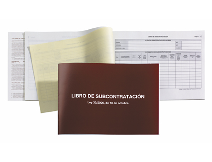 MIQUELRIUS - LIBRO SUBCONTRATACION GALLEGO FOLIO NATURAL JUEGO DE 10 HOJAS AUTOCOPIATIVAS (Ref.5589)