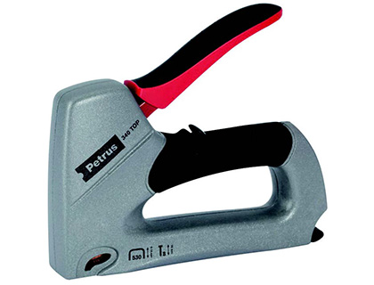 PETRUS - Clavadora 340 TOP Cuerpo aluminio Con ajuste de potencia Usa grapas 530 6-14 mm (Ref.66787)