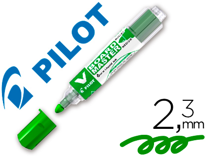 PILOT - Rotulador pizarra blanca Vboard Master Begreen Trazo 1.8 mm Punta de fibra Verde (Ref.WBMA-VBM-M-G-BG / NVBMV)