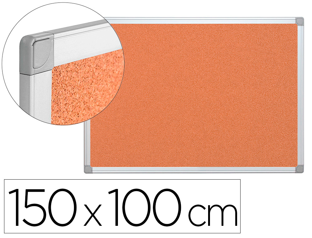 Q-CONNECT - PIZARRA CORCHO MARCO DE ALUMINIO 150X100 CM EXTRA CORCHO 5 MM (Ref.KF03563)