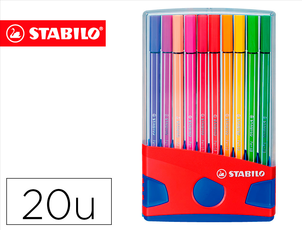 STABILO - Rotuladores Parade Estuche 20 Ud Colores Surtidos (Ref.6820-03)