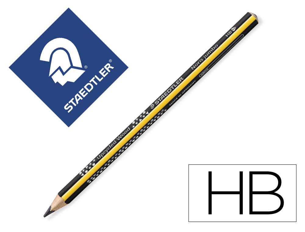 STAEDTLER - Lapiz Triangular Noris Club Madera Diametro 4mm HB Grafito (Ref.119)