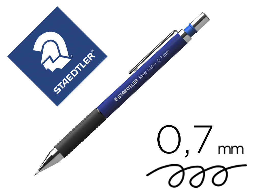 STAEDTLER - Portaminas Mars micro 775 Recargable Trazo 0.7mm HB Goma borrar (Ref.775 07T)