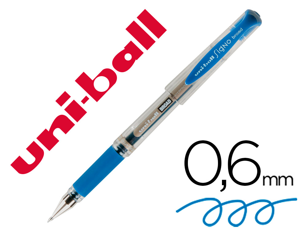 UNI-BALL - Roller UM-153 Signo Broad Azul Trazo 0,6 mm Tinta gel (Ref.653113000)