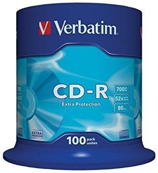 VERBATIM - Cd-R Datalife Bobina 100 ud 700 MB 52X (CANON L.P.I. 8€ Incluido) (Ref.43411)