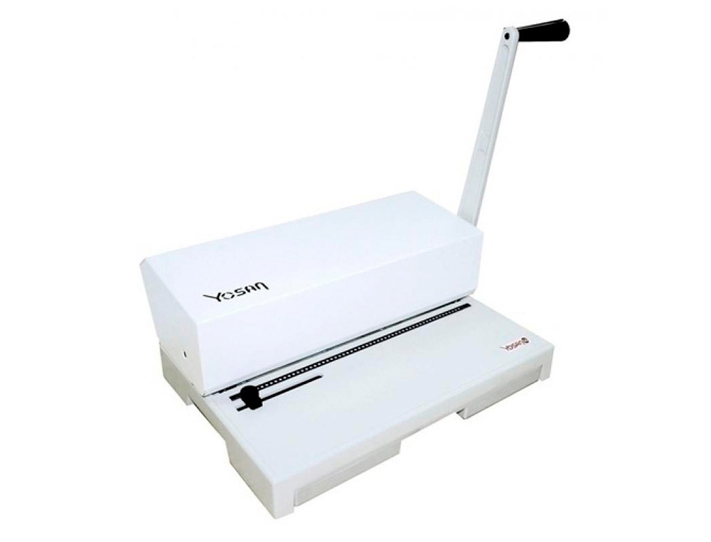 YOSAN - ENCUADERNADORA PARA ESPIRAL PERFORA 20 HOJAS TAMAÑO FOLIO PASO 5:1 ENCUADERNA HASTA 330 HOJAS (Ref.64)