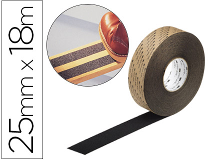 3M - CINTAS ANTIDESLIZANTES SOPORTE DE VINILO ADHESIVO +ABRASIVO 18MX25MM (Ref.FN510041091)