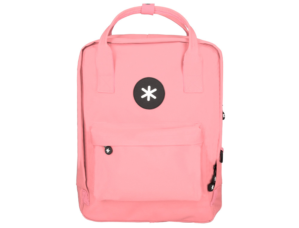 ANTARTIK - Cartera mochila 2 asas y bolsillos exteriores coral 300x115x390 mm (Ref. ME16)
