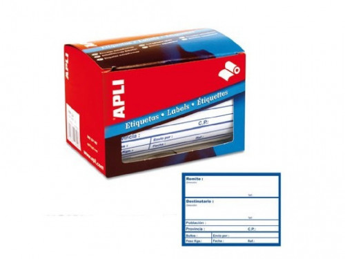 APLI - Etiquetas de envio Rollo 200 ud 82x109 Autoadhesivas (Ref.324)