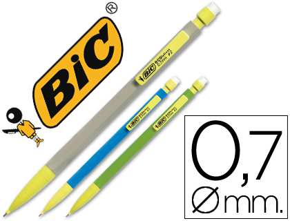 BIC - Portaminas Matic ecolutions Desechable Trazo 0.7 mm HB Goma borrar (Ref.8877191)