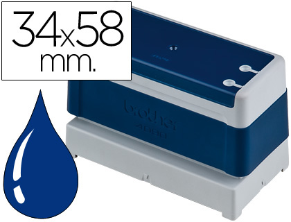 BROTHER - Sello LB4958001 34X58MM PACK 6 AZUL (Ref.PR3458E6P)