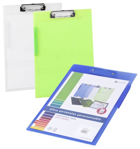 CARCHIVO - Placa portanotas Bullfog 350x235 Con Pinza Polipropileno Translucido TR.2-2222KB (Ref.2222KBG)