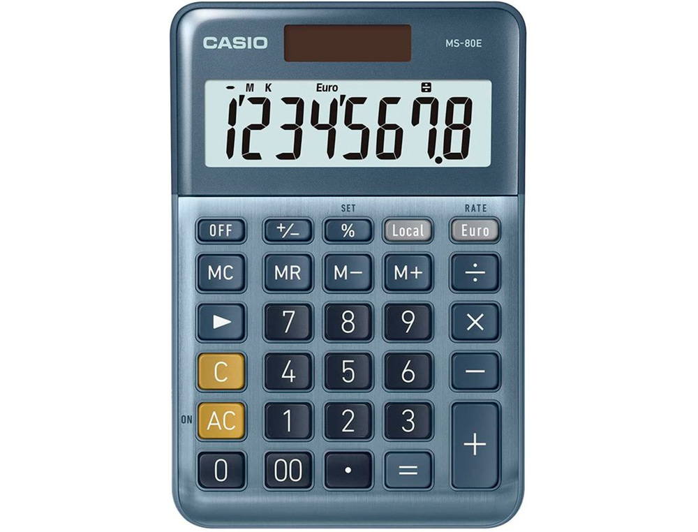 CASIO - Calculadora sobremesa MS-80VER-100/120 TER 8 digitos Solar /pilas (Ref.MS-80VERII)