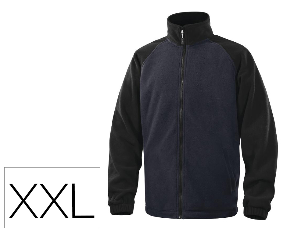 DELTAPLUS - CHAQUETA POLAR CON CREMALLERA 2 BOLSILLOS COLOR AZUL TALLA XXL (Ref.VERNOBR-XX)