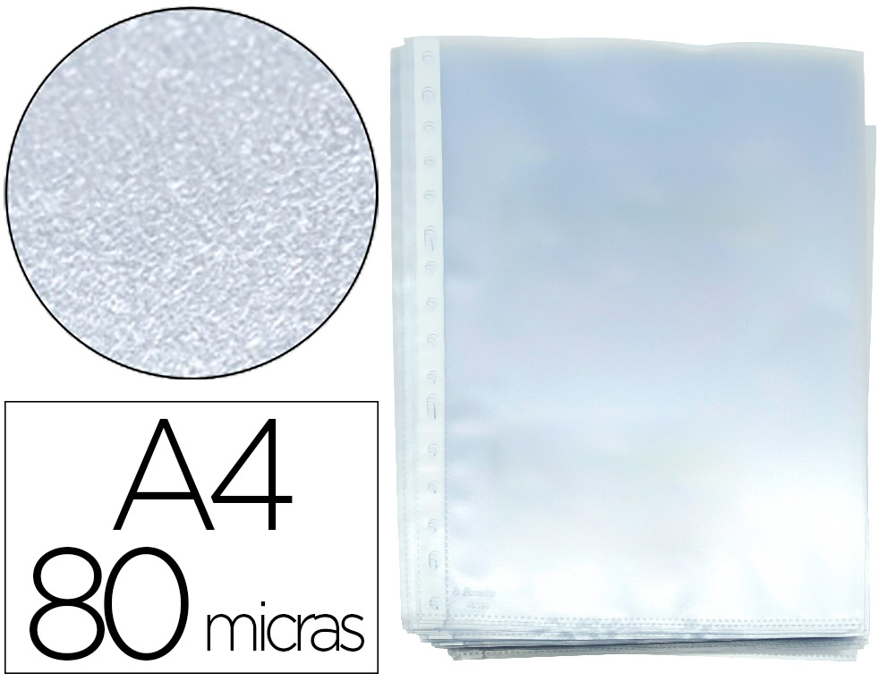 ESSELTE - Fundas Portadocumentos Multitaladro - 100ud - A4 - Piel de Naranja (Ref.46099)