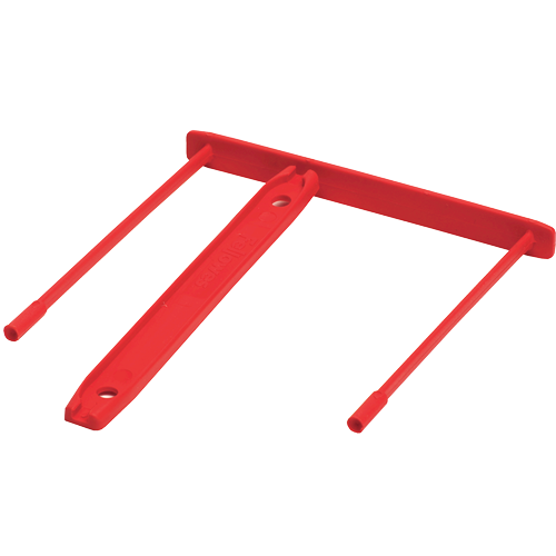 FELLOWES - Pack DE 100 FASTENER PLASTICO DE 80MM DE CAPACIDAD COLOR ROJO (Ref.0089601)
