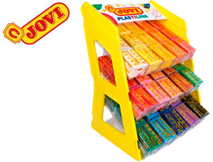JOVI - Plastilina 70 expositor sobremesa 180 unidades colores surtidos (Ref. 70E/180)