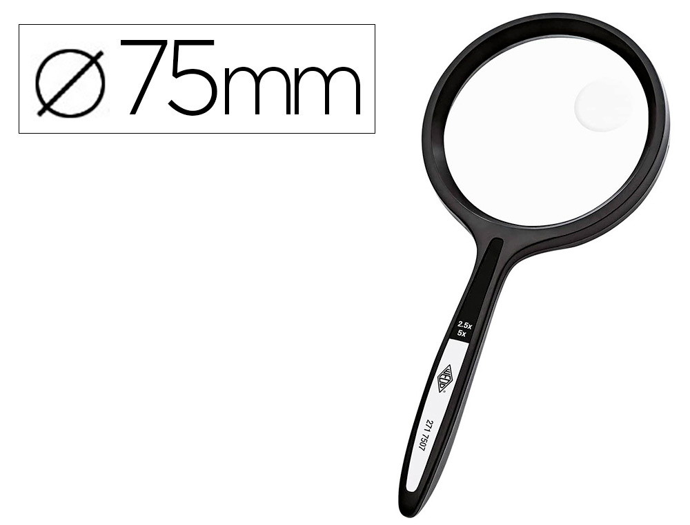 LUPA CRISTAL BIFOCAL 75 MM. -MANGO CURVO (Ref.7507)
