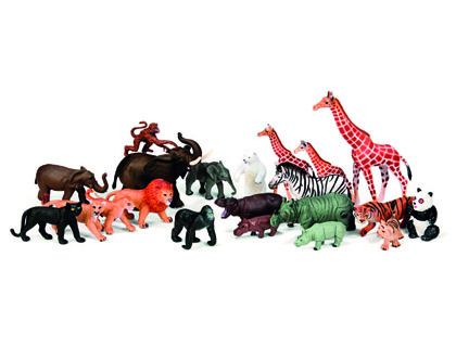 MINILAND - Juego animales granja y selva 30 figuras (Ref. 25140)