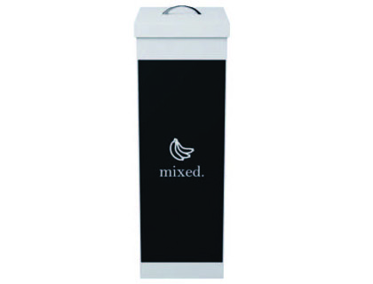 PAPERFLOW - Papelera 60L Negro Reciclaje selectivo materia orgánica.Poliestire 760x 363x263 mm CTSMX13 (Ref.CTSMX.13)