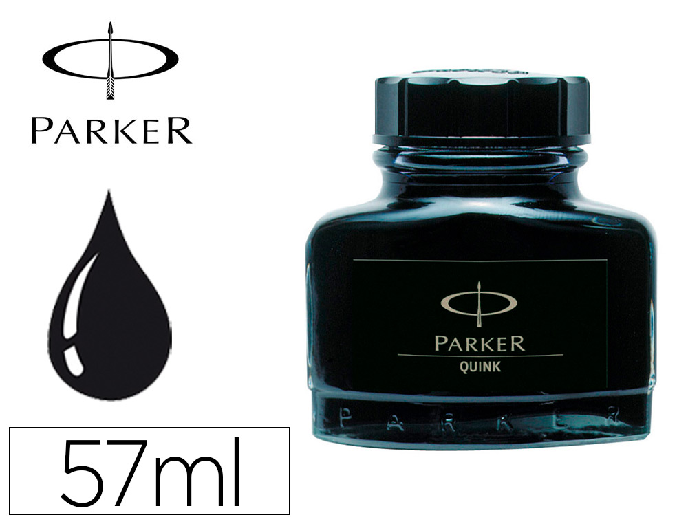 PARKER - Tintero Quink 57 ml negro (Ref.S0037460)