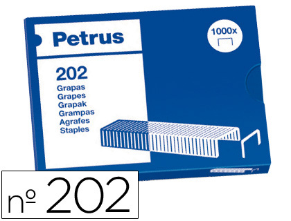 PETRUS - Grapas 1000 Ud 202 Galvanizada (Ref.55700)
