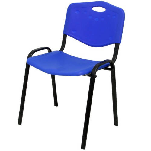 PIQUERAS Y CRESPO - SILLA ROBLEDO CONFIDENTE APILABLE PVC AZUL - Pack 4 sillas (Ref.PACK426IAZ)