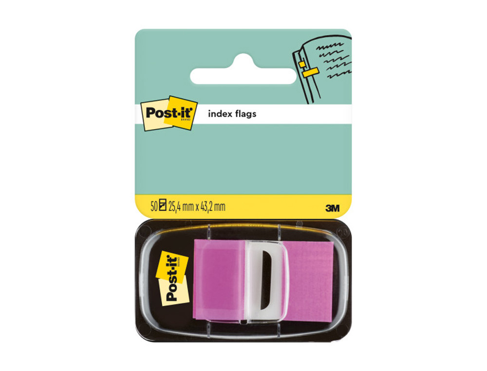 POST-IT - Indices adhesivos Index Dispensador 50 ud 25,4x43,1 Lila (Ref.70071392883)