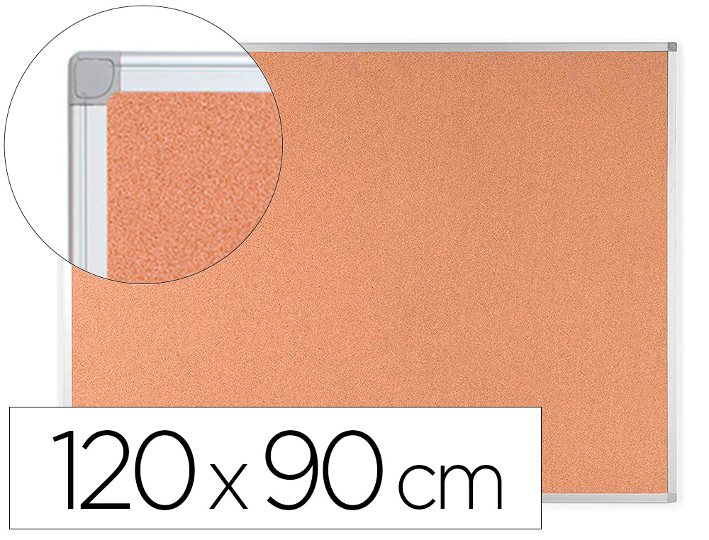 Q-CONNECT - PIZARRA CORCHO MARCO DE ALUMINIO 120X90 CM (Ref.KF03562)