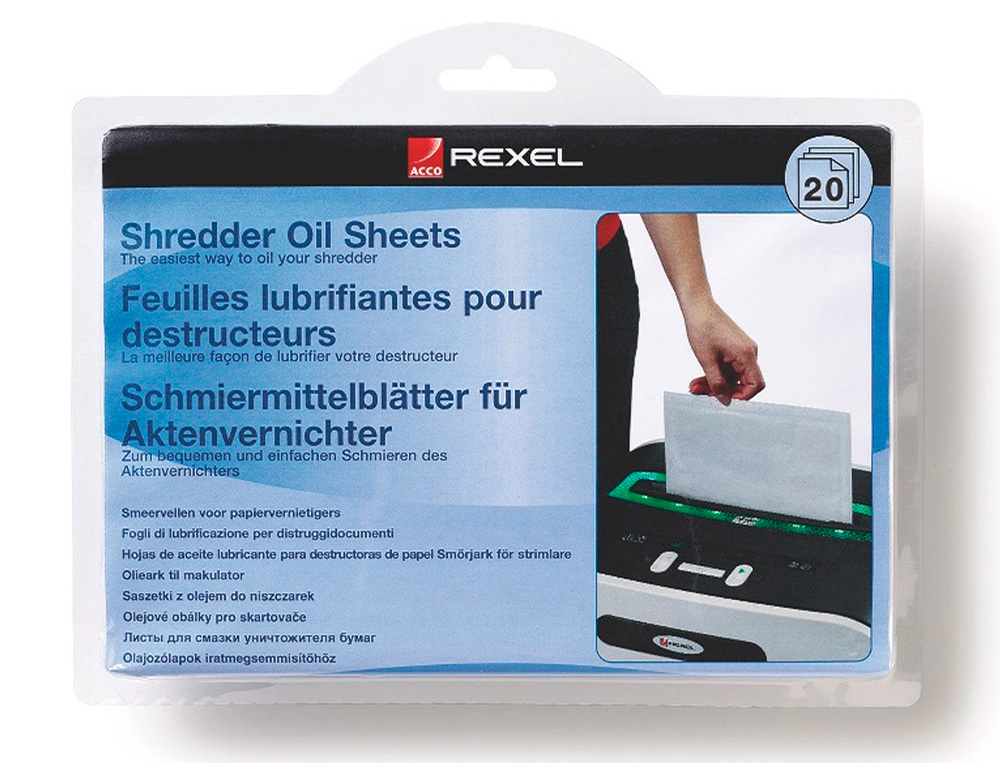 REXEL - Láminas lubricantes Caja 12 ud para destructoras (Ref.2101948)