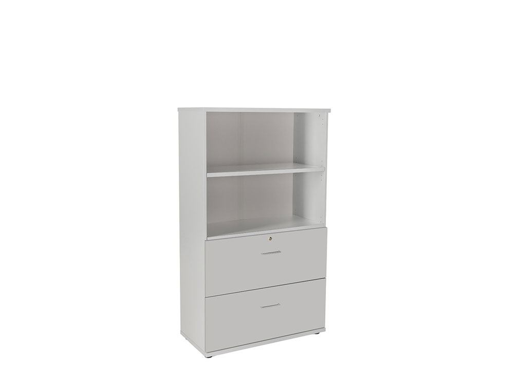ROCADA - Armario Carpetero Serie Store Con cerradura A4 156x90x45cm Gris-Gris (Ref.1056AB02)