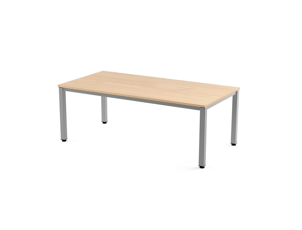 ROCADA - Mesa rectangular Serie Executive Estructura tubo de acero Melamina 200X100cm Haya (Ref.2005AD01)