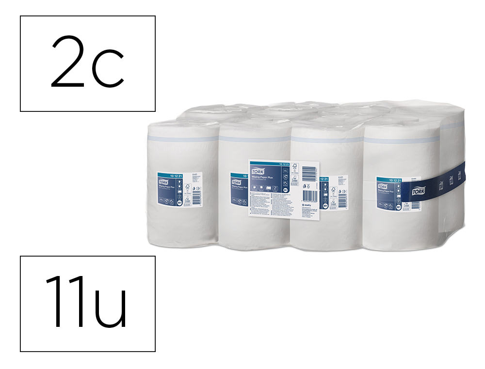 TORK - Bobina secamanos Caja 11 ud 214 servicios 2 Capas Para M1 (Ref.101221)