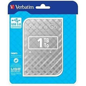 VERBATIM - Hard Disk Store 'n' go GEN 2 USB 3.0 2.5'' 1TB silver (CANON L.P.I. 6,45€ Incluido) (Ref.53197)