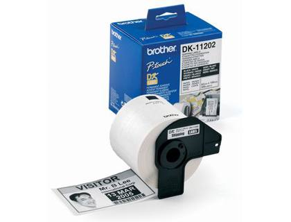 BROTHER - Etiqueta 300 ud 62x100mm Negro/Blanco (Ref.DK11202)